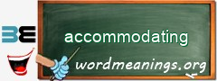 WordMeaning blackboard for accommodating